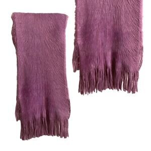 Twenty One Scarf Women’s One Size 88 in x 8 in Purple Soft‎ Knit Fringe Long